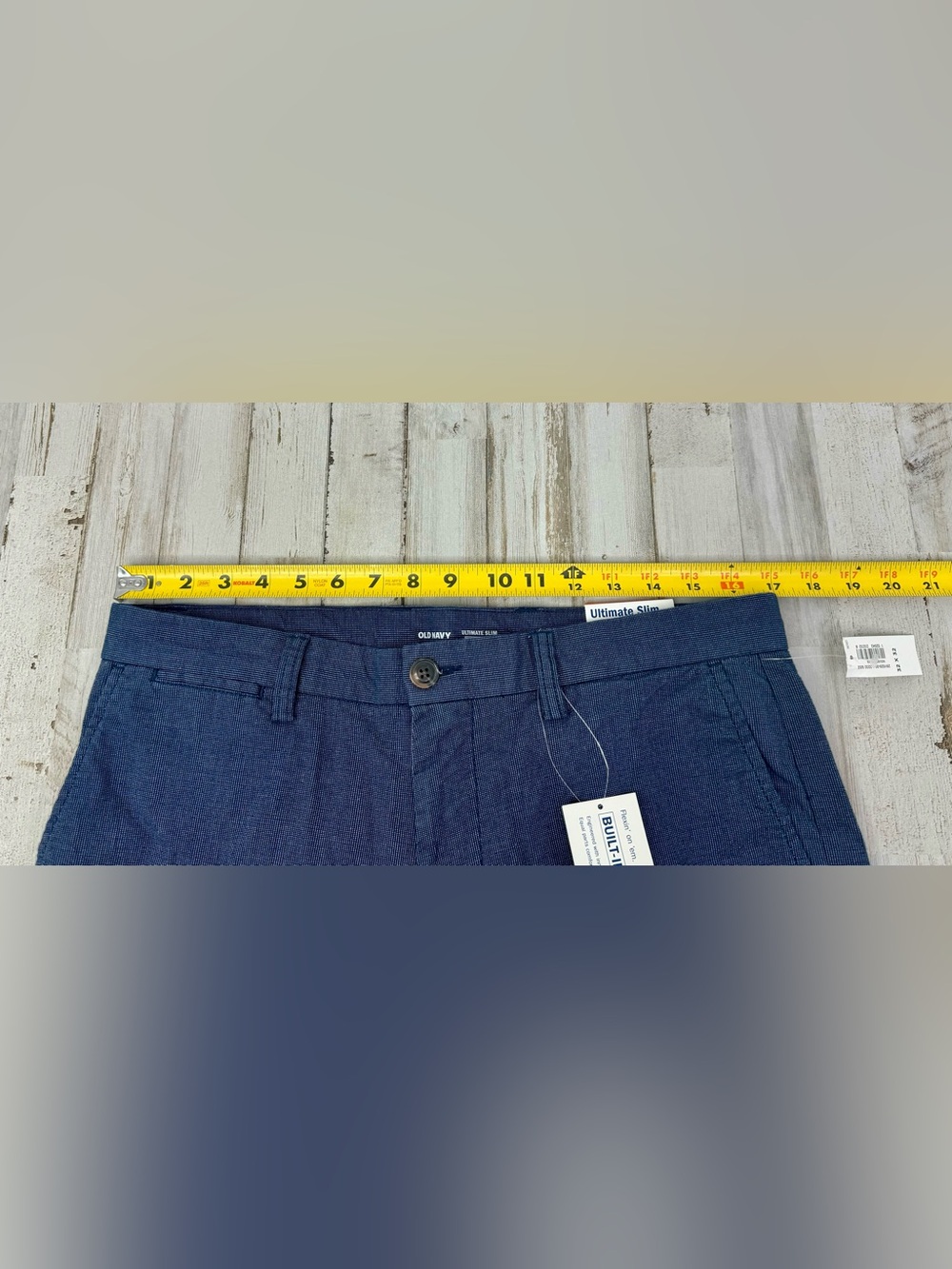 Old Navy Ultimate Slim Built-In Flex Chino Pants Mens 34x32 Blue Stretch Casual - Picture 6 of 11